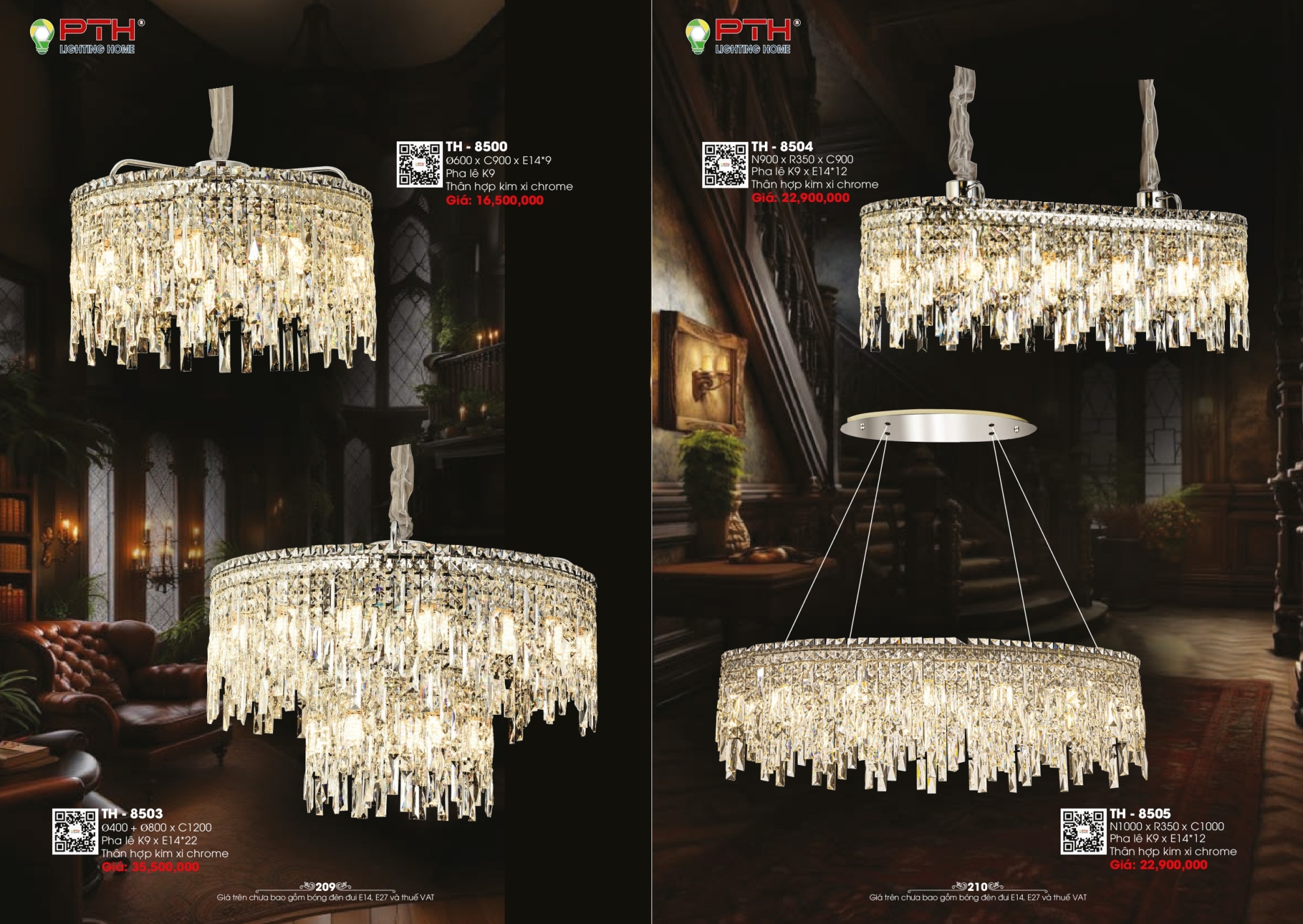 Bảng giá đèn trang trí PTH Lighting Home 2026